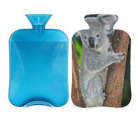 Adorable bouillotte avec housse en forme d'ours koala - 2 l - Pour soulager la douleur, cou doux et épaules - Chauffe-mains et pieds - Compresse chaude et froide - Pour adultes et enfants