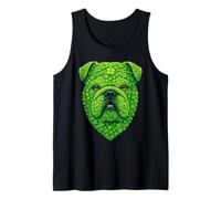 Adorable Bouledogue Britannique avec trèfles Art St Patrick Débardeur