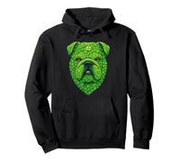 Adorable Bouledogue Britannique avec trèfles Art St Patrick Sweat à Capuche