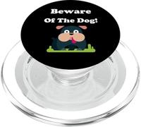 Adorable Bouledogue de Dessin animé « Beware of Dog » PopSockets PopGrip pour MagSafe
