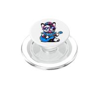 Adorable Bouledogue français Punk Jouant de la Guitare Rock'n Roll Gothique Chien PopSockets PopGrip pour MagSafe