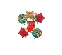 Adorable bouquet de ballons en aluminium Beary Merry Christmas
