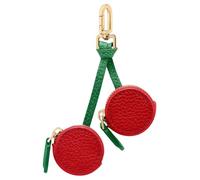 Adorable breloque de sac en cuir motif fruits - Kawaii Y2K porte-clés mini portefeuille PU fermeture éclair porte-monnaie monnaie pochette cadeau accessoire pour sac à main sac à dos décoration voyage