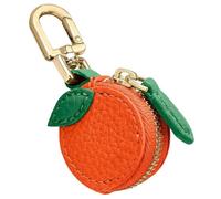 Adorable breloque de sac en cuir motif fruits - Kawaii Y2K porte-clés mini portefeuille PU fermeture éclair porte-monnaie monnaie pochette cadeau accessoire pour sac à main sac à dos décoration voyage