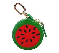 Adorable breloque de sac en cuir motif fruits - Kawaii Y2K porte-clés mini portefeuille PU fermeture éclair porte-monnaie monnaie pochette cadeau accessoire pour sac à main sac à dos décoration voyage