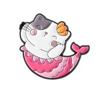 Adorable broche de chats sirènes avec des couleurs vives, des broches robustes, accessoire de mode unisexe pour un usage quotidien, accessoires de bijoux de chats de sirènes d ' événements