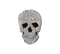 Adorable broche squelette chat, épingle légère en alliage, design créatif de dessin animé pour un usage quotidien, fêtes costumées, belle broche dessin animé chat tête de mort, Einheitsgröße, comme
