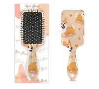 Adorable brosse à poils de chien Corgi gallois humide et sec avec coussin d'air Brosse à cheveux démêlante en plastique pour enfants adultes Cadeau de rentrée scolaire femme homme