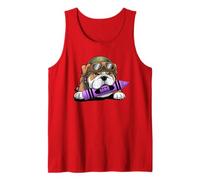 Adorable Bulldog Militaire I Eat Crayons Grunt MRE Eater Jarhead Débardeur