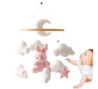 Adorable Bunny Nursery Mobile for Baby Cribs, Cartoon Toddler Bassinet Pendant Toys, Cute Baby Crib Decor for Home and Kids' Room, Perfect for Bedrooms and Newborns