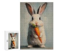 Adorable Bunny with Carrot Puzzle 1000 Pièces Educa Jouet en Bois Cadeau Unique Décoration Intérieure Jeu Éducatif Challenge Toy Adultes Et Enfants À Partir De 14 Ans 300 PCS