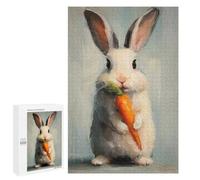 Adorable Bunny with Carrot Puzzle 1000 Pièces Educa Jouet en Bois Cadeau Unique Décoration Intérieure Jeu Éducatif Challenge Toy Adultes Et Enfants À Partir De 14 Ans 1000 PCS