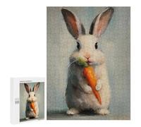 Adorable Bunny with Carrot Puzzle 1000 Pièces Educa Jouet en Bois Cadeau Unique Décoration Intérieure Jeu Éducatif Challenge Toy Adultes Et Enfants À Partir De 14 Ans 500 PCS