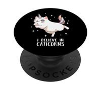 Adorable Cadeau Amusant Arc-en-Ciel Caticorn Fantasy Licorne Chat Maman PopSockets PopGrip Adhésif