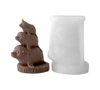 Adorable Candle Mould - Animal Mold for Room Desk | Silicone with 3d Stackable Shapes, Seal Squirrel Owl Dog Figures, Reusable Craft Accessory, Holiday, Birthday Party and School