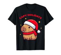 Adorable Capybara bonnet de Père Noël Capy Holidays T-Shirt