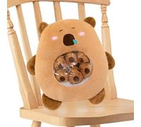 Adorable Capybara Coussin amovible mignon Capybara | avec 6 poupées Capybara, un grand sac avec petites poupées, jouets en peluche, cadeau d'anniversaire