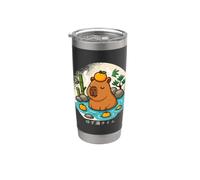 Adorable Capybara de bain Yuzu inspiré des sources chaudes japonaises Gobelet isotherme en acier inoxydable double paroi