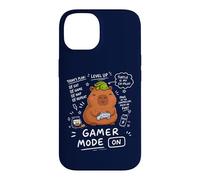 Adorable Capybara et Tortue Anime Gamer Kawaii Gaming Animal Coque pour iPhone 14