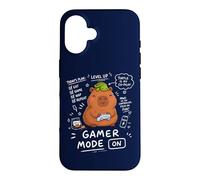 Adorable Capybara et Tortue Anime Gamer Kawaii Gaming Animal Coque pour iPhone 16