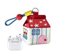 Adorable Cards Holder, Portable Small Earbuds Container, Organizing with Hook Feature, Protective Padded Storage Equipment, Unique Keychain with Sweet Style, Women Coin Purse for Charging Cable