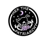 Adorable Cartoon Cats Witch Hat Pin Alloy Enameled Pentagrams Letter for Accessories Witchcraft Cats Accessories