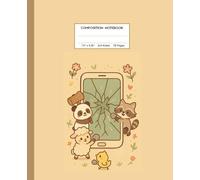 Adorable Cartoon Pets Break the Screen - Dot Grid Composition Notebook (7.5 x 9.25 in, 0.2 inch / 0.5 cm): cartoon animals smash the phone | anti-mobile addiction | idea gifts