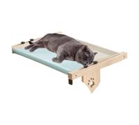 Adorable Cat Perch for Windowsill, Sturdy Wooden Cat Bed Nesting Seat, Adjustable Cat Windowsill Nest, Cat Hammock Seat with Cushioned Bed Cover for Sleeping, Playing, Climbing