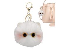Adorable Cat-Shaped Plush Ball Keychain - Plush Doll Keychain Pendant Backpack Charm | Key Pendant Decor | Plushes Cat Ball Key Ring Ornament | Adorable Gadgets Girls Decoration for Traveling