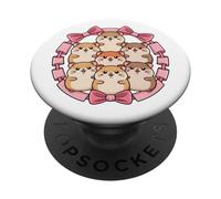 Adorable Cercle de Hamster avec Motif d'animaux Kawaii PopSockets PopGrip Adhésif