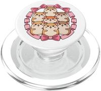 Adorable Cercle de Hamster avec Motif d'animaux Kawaii PopSockets PopGrip pour MagSafe