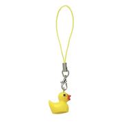 Adorable chaîne de téléphone en forme de canard jaune facile à attacher, porte-clés fait à la main pour sacs et portefeuilles, Canard en corde jaune, As detailed discription