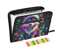 Adorable chapeau de Père Noël coloré organiseur de fichiers accordéon 13 poches format A4 avec fermeture éclair pour documents d'extension