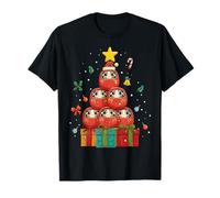 Adorable Chapeau de Sapin de Noël Japonais Daruma Doll T-Shirt