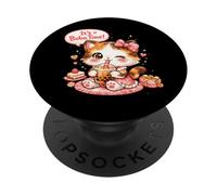Adorable Chat Boba Kawaii Bubble Tea Chaton It's Boba Time PopSockets PopGrip Adhésif
