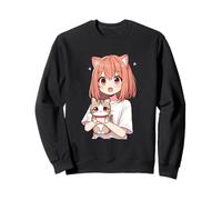 Adorable Chat Chat Fille - Mignon Chat Kawaii Style Chibi Chaton Sweatshirt