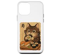 Adorable Chat Japonais Mangeant des sushis Coque pour iPhone 12 Mini