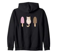 Adorable Chaton avec des Glaces à la Fraise et au Chocolat Sweat à Capuche