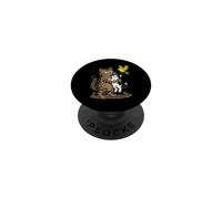 Adorable Chaton câlin avec Motif Oiseau Volant PopSockets PopGrip Adhésif