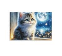 Adorable Chaton près de la fenêtrePuzzle 1000 Pièces pour Adultes |Jeu de Concentration | Activité Relaxante | Matériaux Recyclés | sans Écran 38x52cm