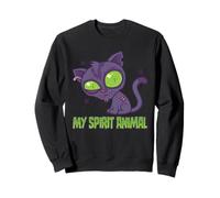Adorable Chaton Zombie Effrayant est Mon Animal d'esprit Sweatshirt