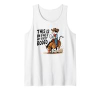 Adorable cheval de cowboy Calico Cat This Is In Fact My First Rodeo Débardeur