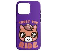 Adorable Cheval Kawaii Trust The Ride Coque pour iPhone 16 Pro