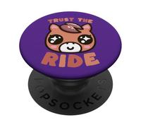 Adorable Cheval Kawaii Trust The Ride PopSockets PopGrip Adhésif