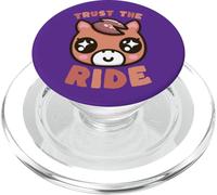 Adorable Cheval Kawaii Trust The Ride PopSockets PopGrip pour MagSafe