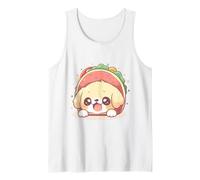 Adorable Chibi Golden Retriever Assis dans Une Coquille de Taco, Kawaii Débardeur