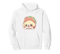 Adorable Chibi Golden Retriever Assis dans Une Coquille de Taco, Kawaii Sweat à Capuche