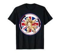 Adorable Chien Afghan drôle Drapeau Anglais T-Shirt