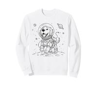 Adorable Chien Astronaute Lune Promenade Spatiale Chiot Explorateur Sweatshirt