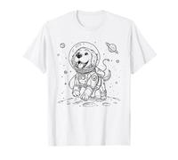 Adorable Chien Astronaute Lune Promenade Spatiale Chiot Explorateur T-Shirt